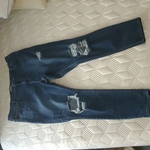 Levi's 721 High Rise Skinny Distressed Jeans